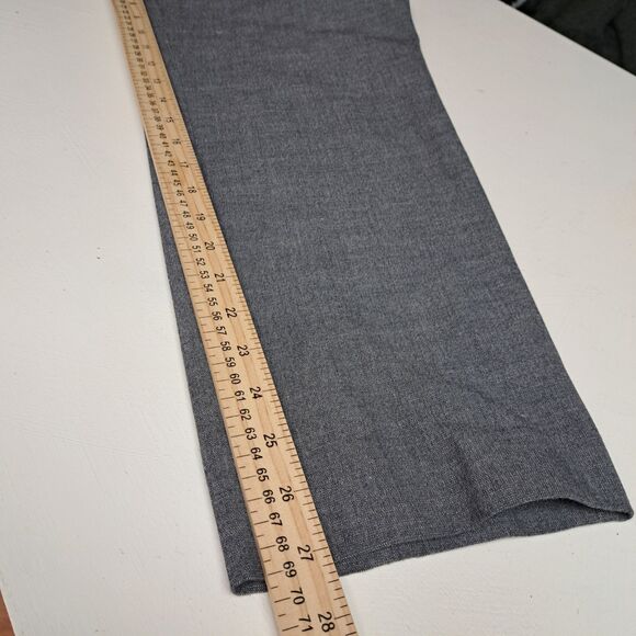 Ann Taylor Loft Marisa Pants Womens 12 Trouser Gray Flat Front Straight Leg - Picture 10 of 11